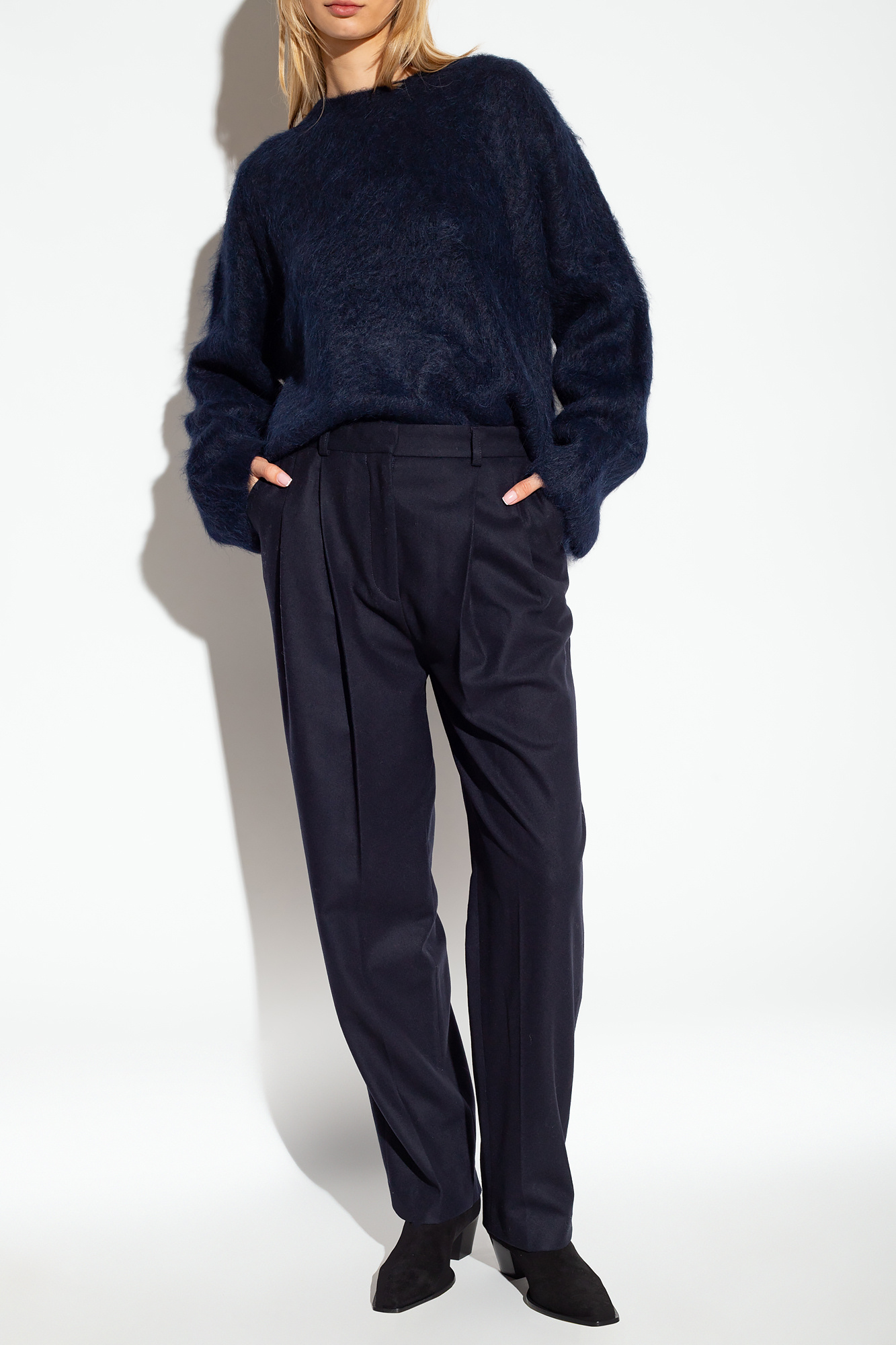 トップス FANNI LEMMERMAYER / 1PLY ALPACA/NAVY Classic Links Alpaca Cardigan by Lemmermayer | Maus & Hoffman